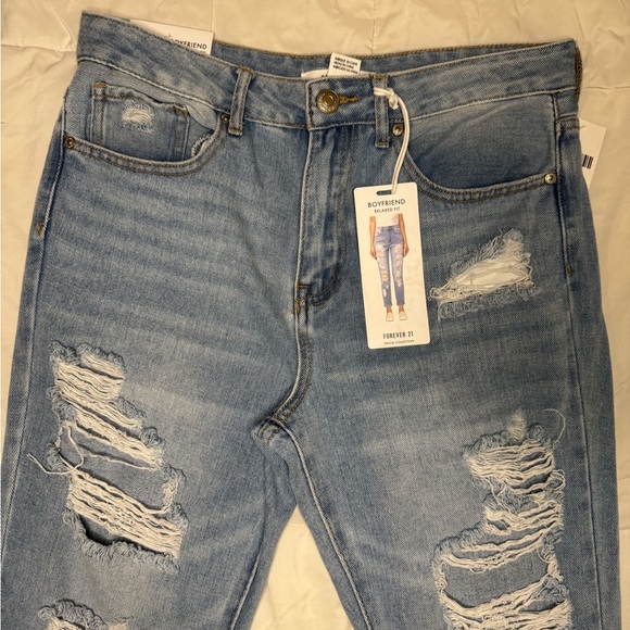 Forever 21 Distressed Blue Jeans Size 28   #28 - Picture 3 of 10